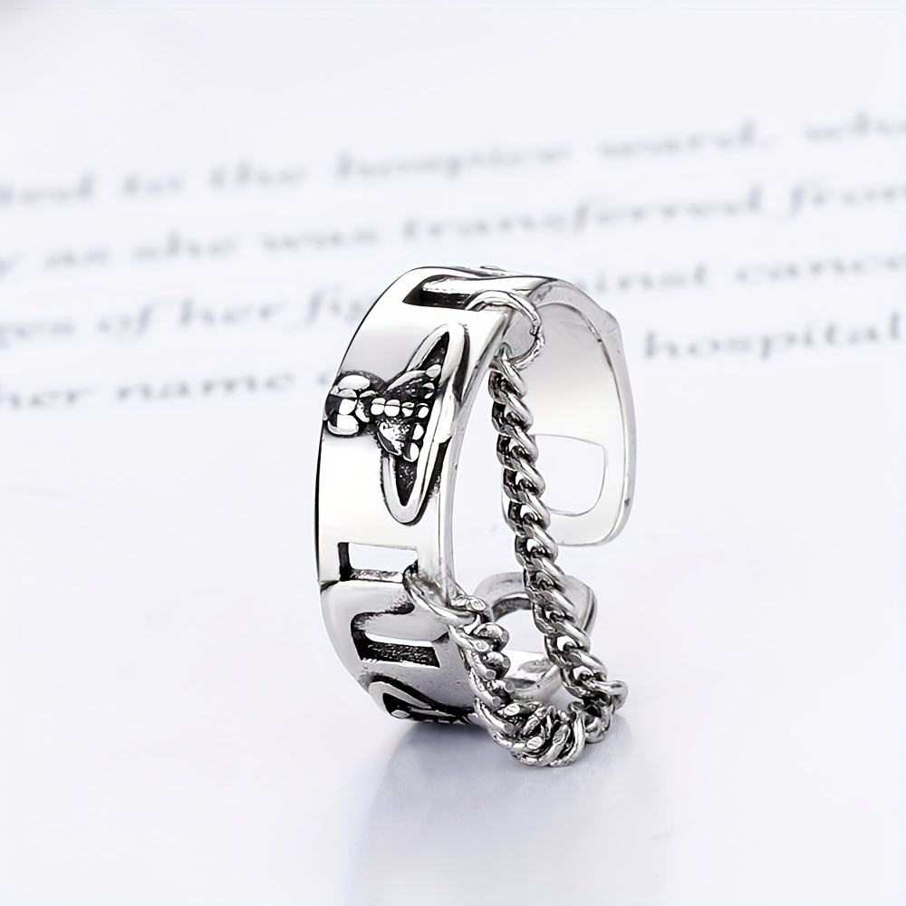 Men's Celestial Chain Adjustable Ring - Perfect Gift